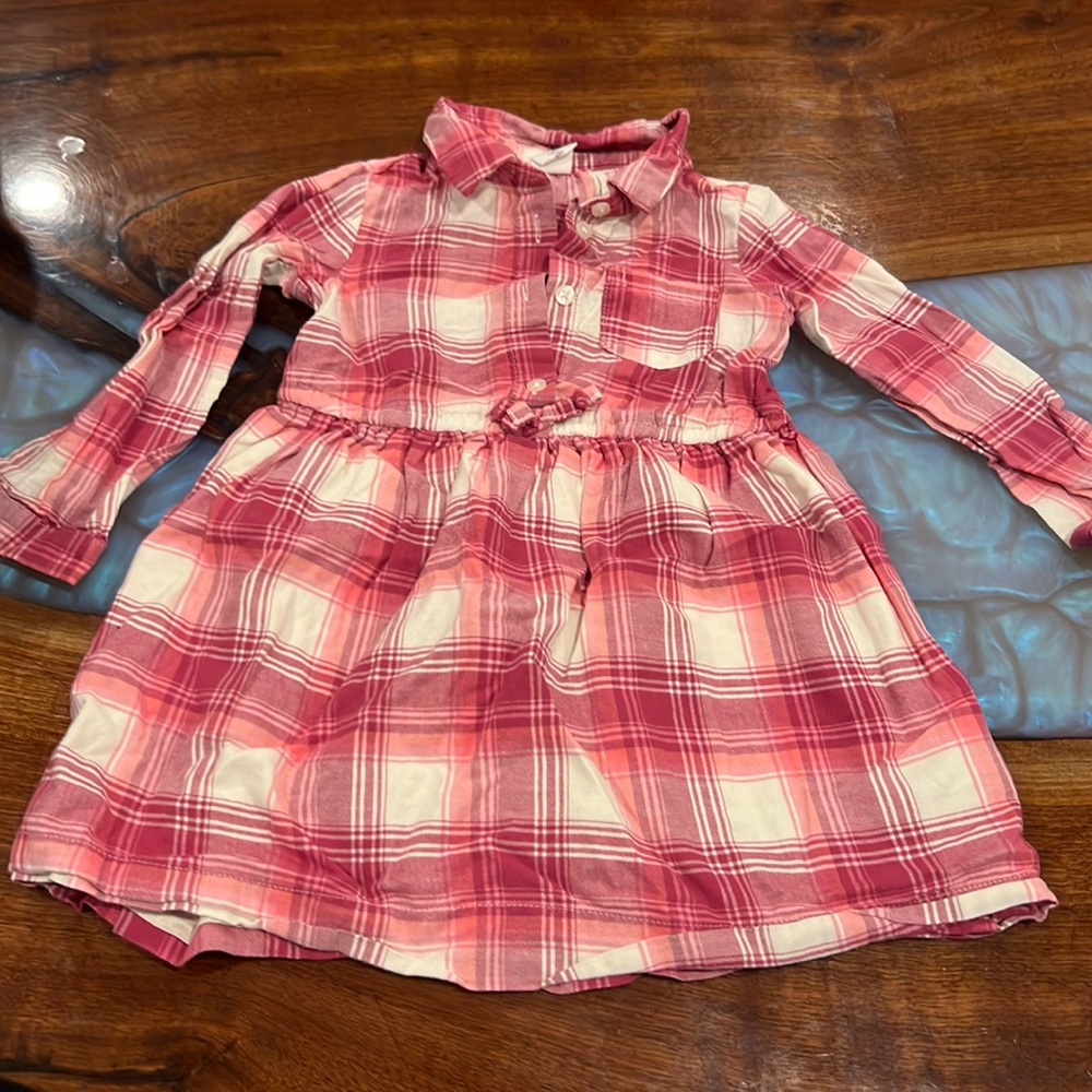 Gap pink plaid dress